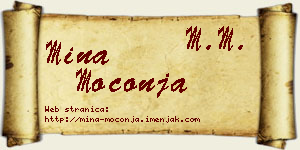 Mina Moconja vizit kartica